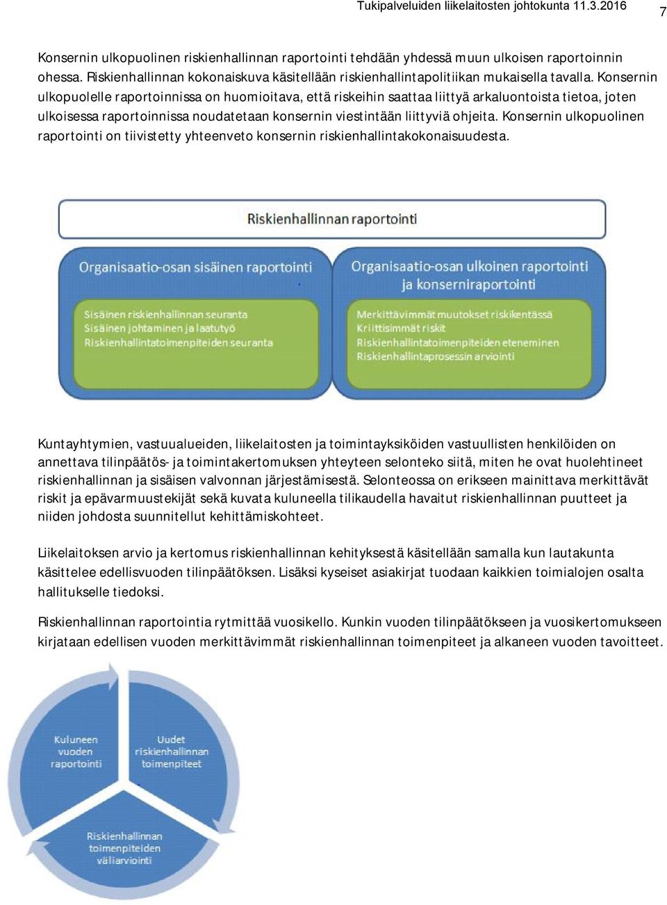 Konsernin ulkopuolinen raportointi on tiivistetty yhteenveto konsernin riskienhallintakokonaisuudesta.