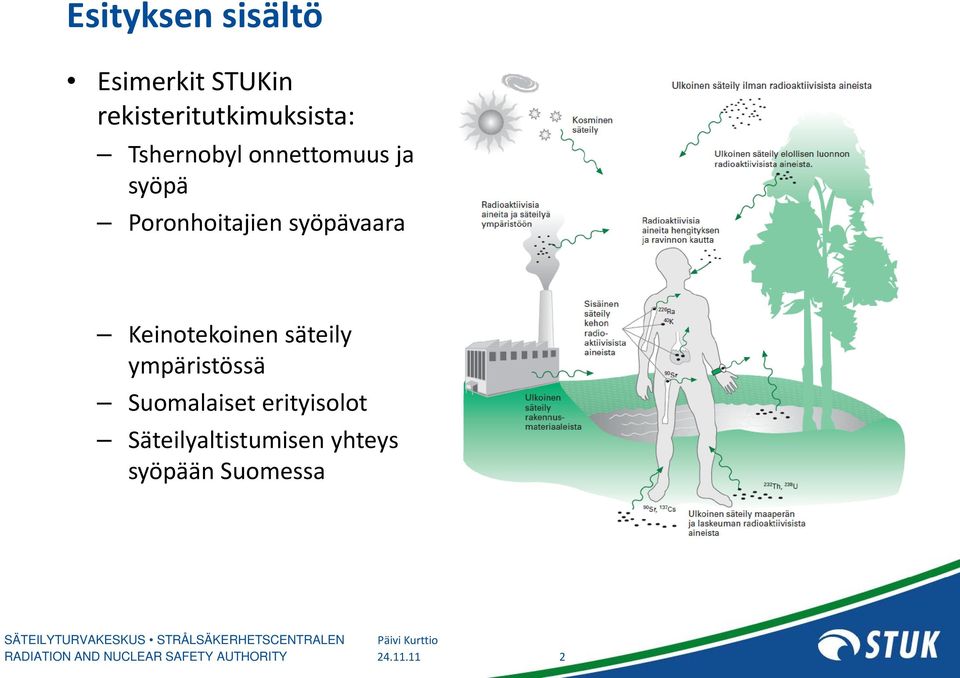 Poronhoitajien syöpävaara Keinotekoinen säteily