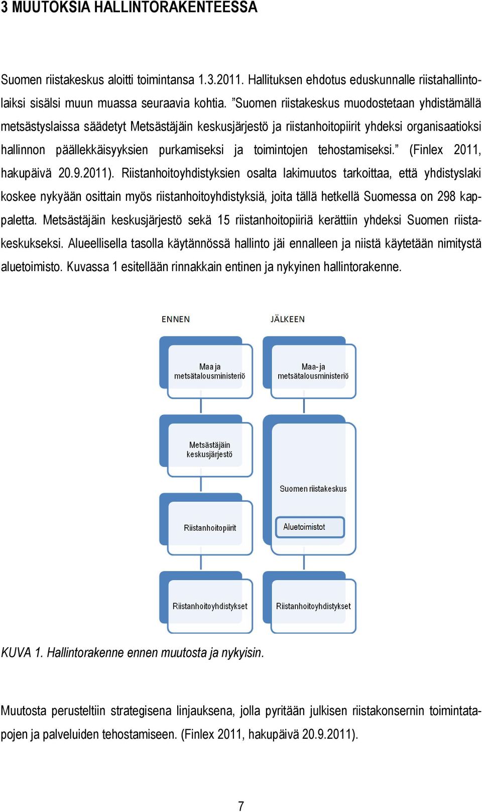 toimintojen tehostamiseksi. (Finlex 2011, hakupäivä 20.9.2011).