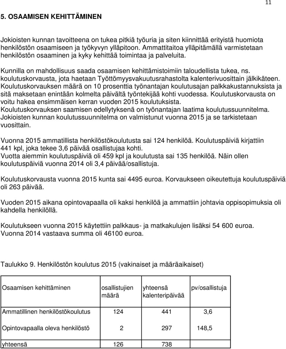 koulutuskorvausta, jota haetaan Työttömyysvakuutusrahastolta kalenterivuosittain jälkikäteen.