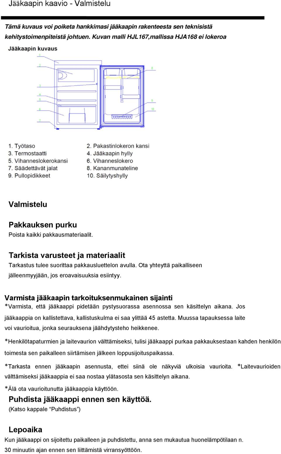 Ota yhteyttä paikalliseen jälleenmyyjään, jos eroavaisuuksia esiintyy.