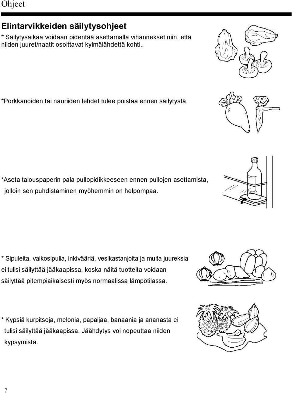 *Aseta talouspaperin pala pullopidikkeeseen ennen pullojen asettamista, jolloin sen puhdistaminen myöhemmin on helpompaa.