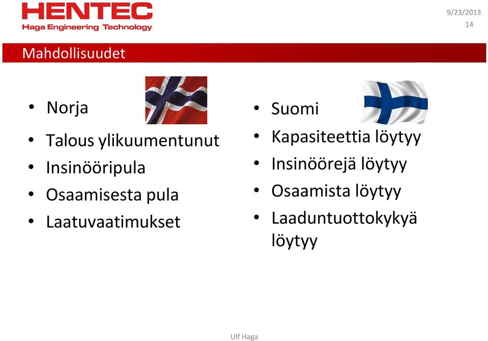 Laatuvaatimukset Suomi Kapasiteettia löytyy