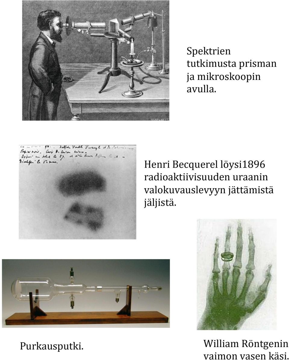 Henri Becquerel löysi1896 radioaktiivisuuden