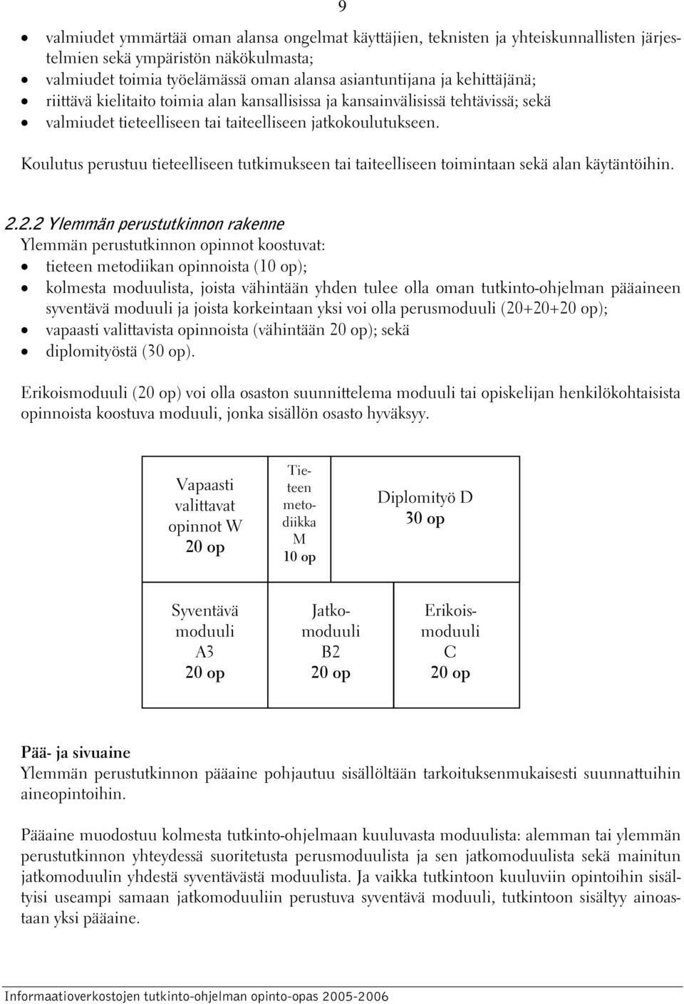 Koulutus perustuu tieteelliseen tutkimukseen tai taiteelliseen toimintaan sekä alan käytäntöihin. 2.