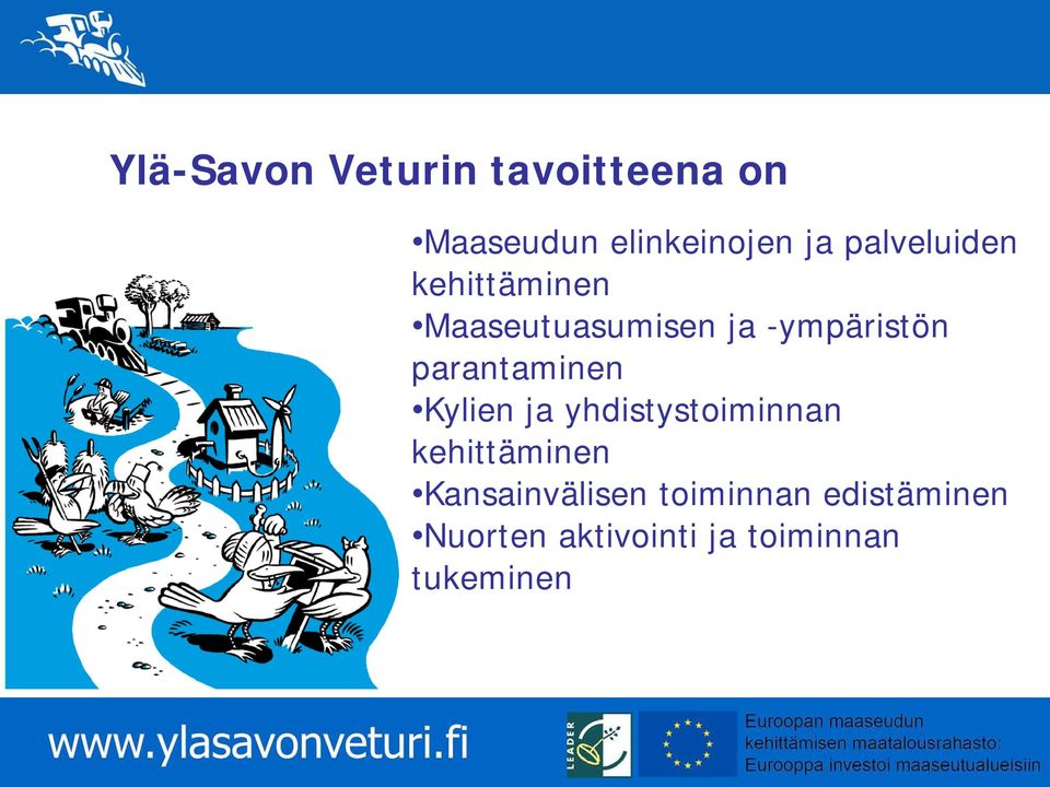 parantaminen Kylien ja yhdistystoiminnan kehittäminen