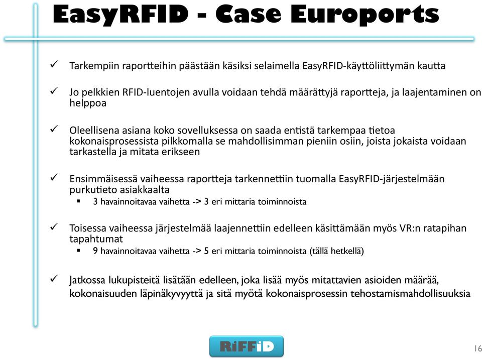 tarkastella ja mitata erikseen Ensimmäisessä vaiheessa rapor?