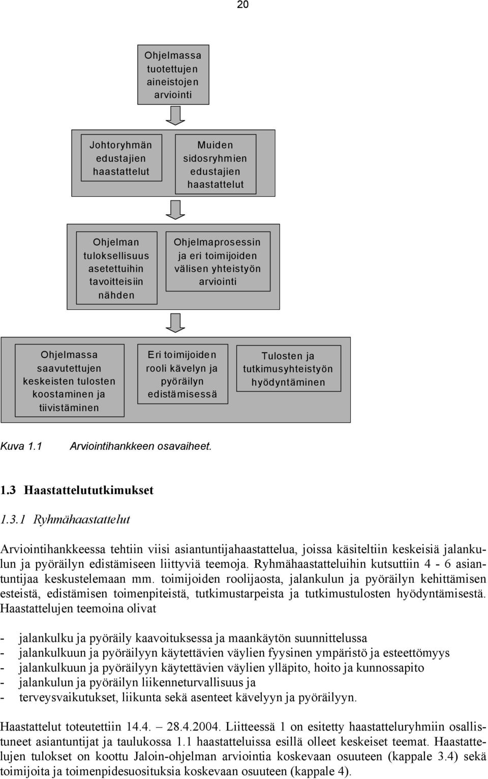 Tulosten ja tutkimusyhteistyön hyödyntäminen Kuva 1.1 Arviointihankkeen osavaiheet. 1.3 