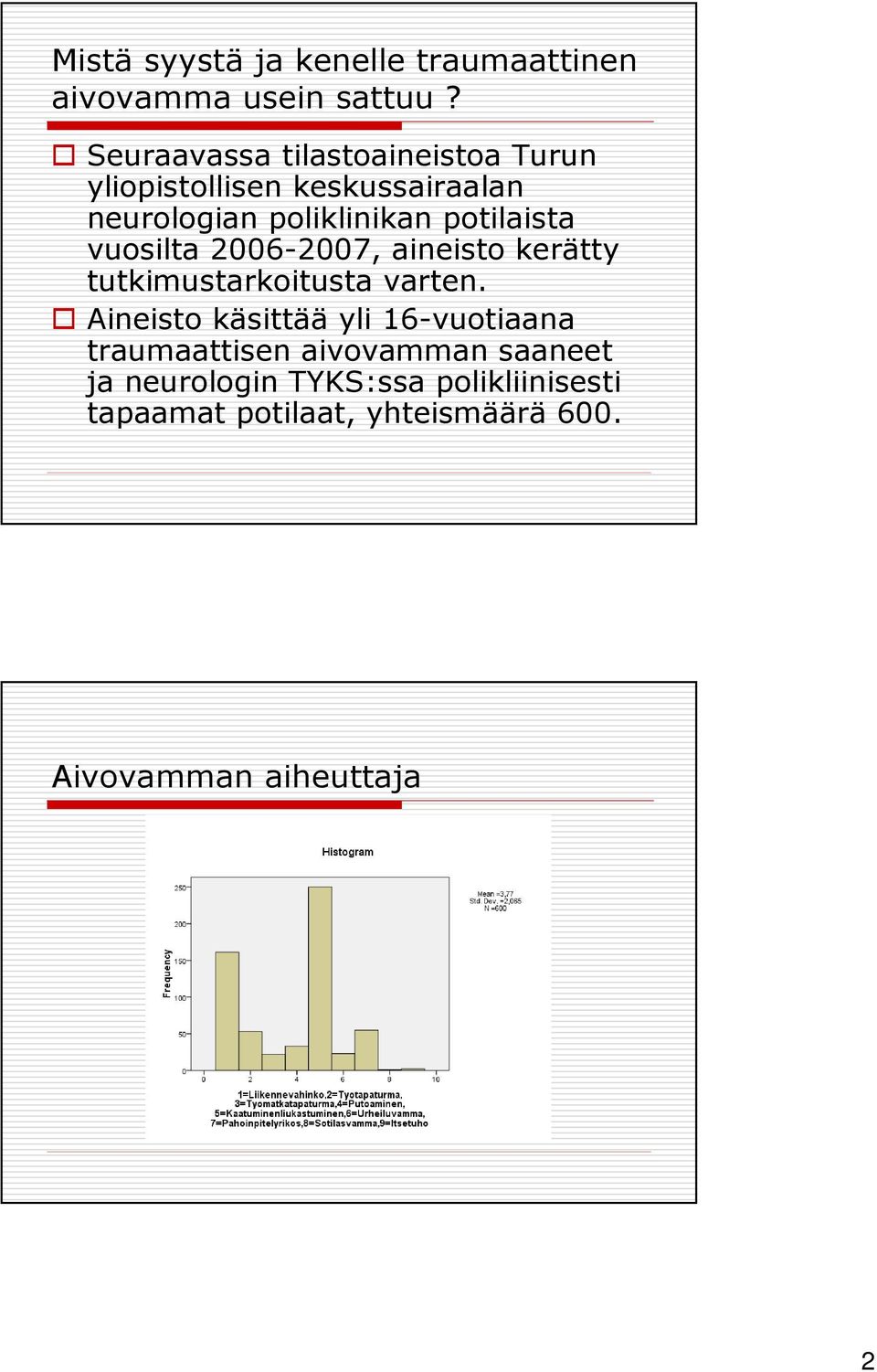 potilaista vuosilta 2006-2007, aineisto kerätty tutkimustarkoitusta varten.