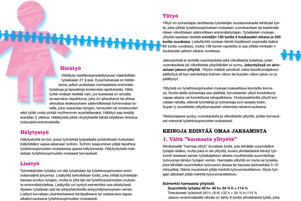 Lisäylityötä voidaan tehdä kirjallisesti sopimalla lisäksi 80 tuntia vuodessa, mutta 138 tunnin rajoitetta ei saa ylittää minkään 4 kuukauden jakson aikana vuodessa.