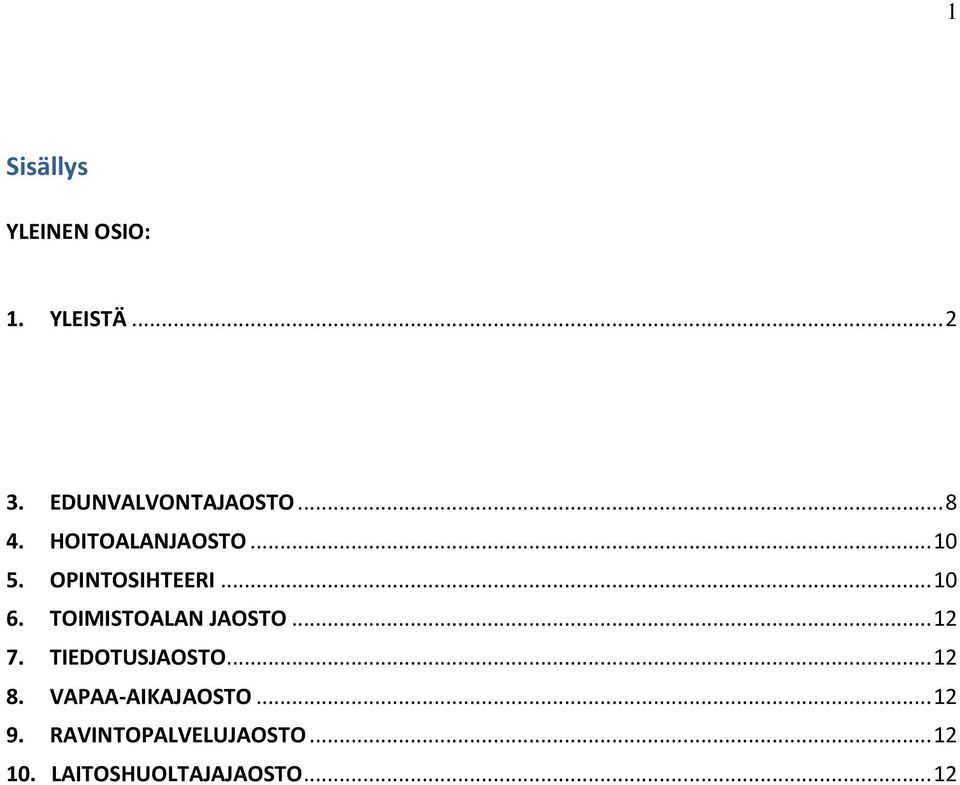 TOIMISTOALAN JAOSTO... 12 7. TIEDOTUSJAOSTO... 12 8.