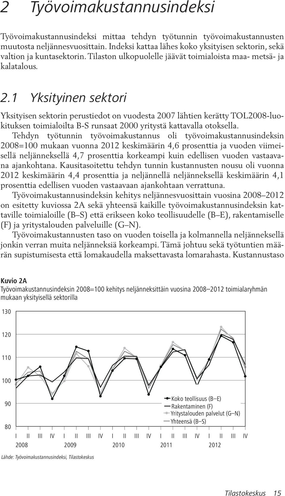 1 Yksityinen sektori Yksityisen sektorin perustiedot on vuodesta 2007 lähtien kerätty TOL2008-luokituksen toimialoilta B-S runsaat 2000 yritystä kattavalla otoksella.