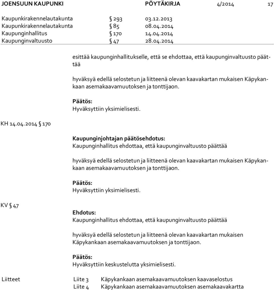 2014 Kaupunginvaltuusto 47 28.04.