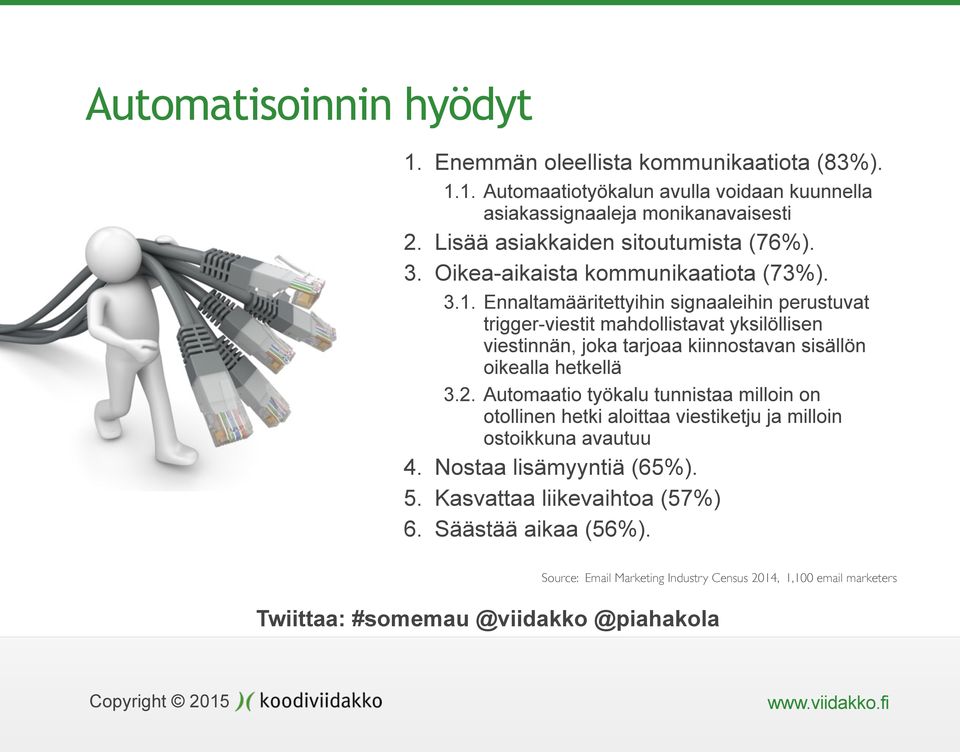Ennaltamääritettyihin signaaleihin perustuvat trigger-viestit mahdollistavat yksilöllisen viestinnän, joka tarjoaa kiinnostavan sisällön oikealla hetkellä 3.2.