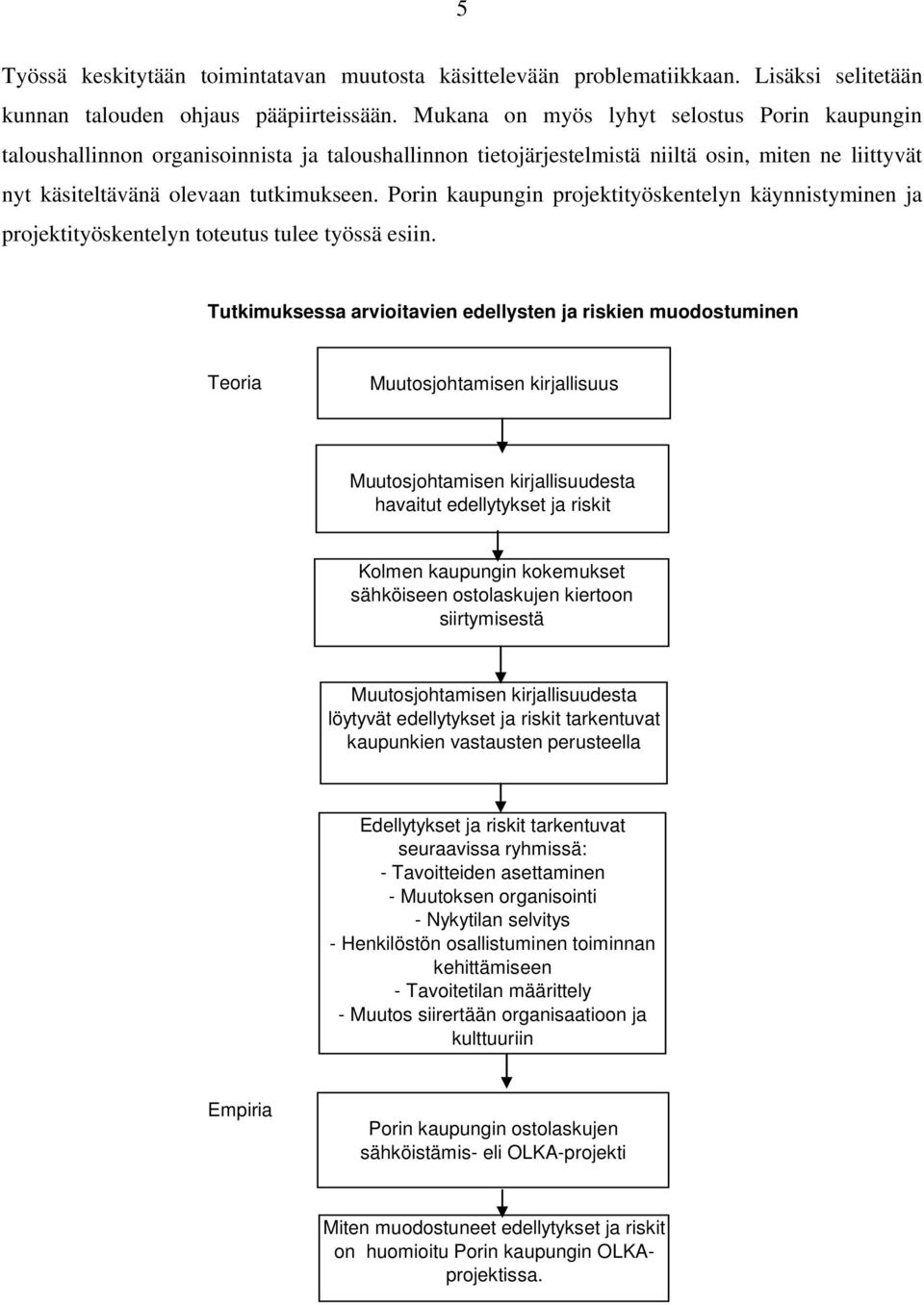 Porin kaupungin projektityöskentelyn käynnistyminen ja projektityöskentelyn toteutus tulee työssä esiin.