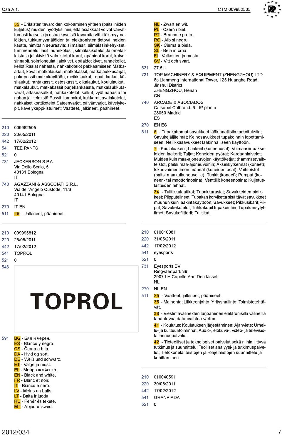 tukkumyymälöiden tai elektronisten tietovälineiden kautta, nimittäin seuraavia: silmälasit, silmälasinkehykset, tummennetut lasit, aurinkolasit, silmälasikotelot;jalometalleista ja jalokivistä