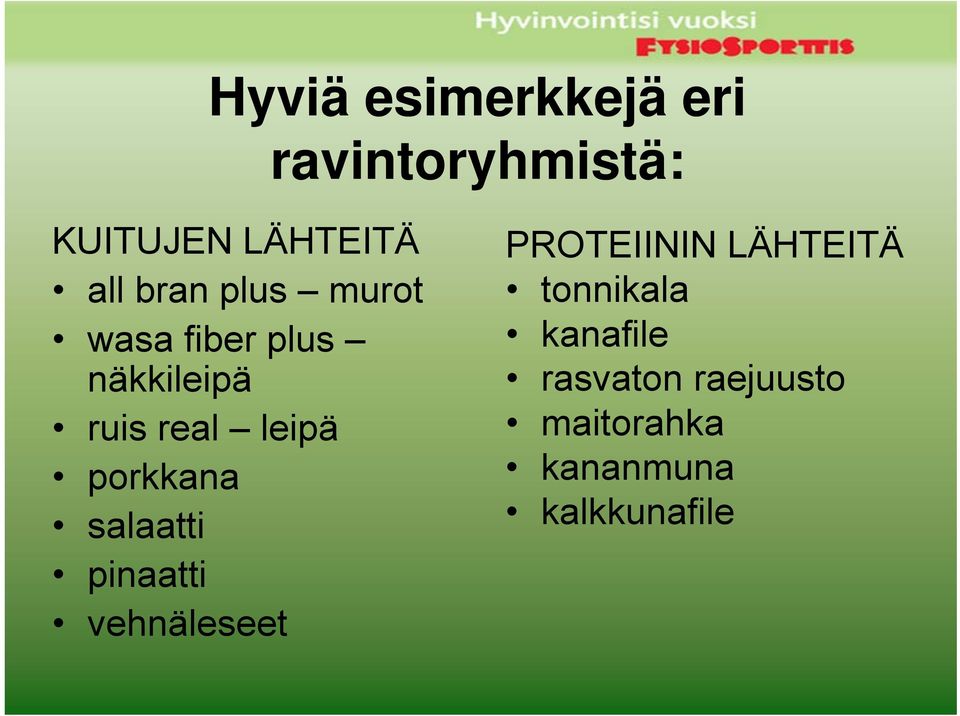 porkkana salaatti pinaatti vehnäleseet PROTEIININ LÄHTEITÄ