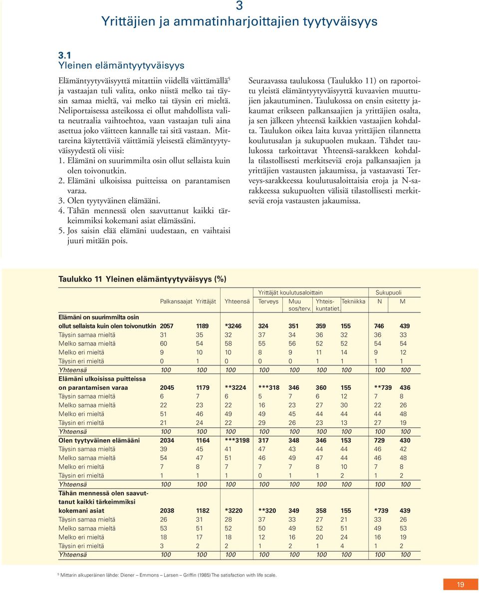 Neliportaisessa asteikossa ei ollut mahdollista valita neutraalia vaihtoehtoa, vaan vastaajan tuli aina asettua joko väitteen kannalle tai sitä vastaan.