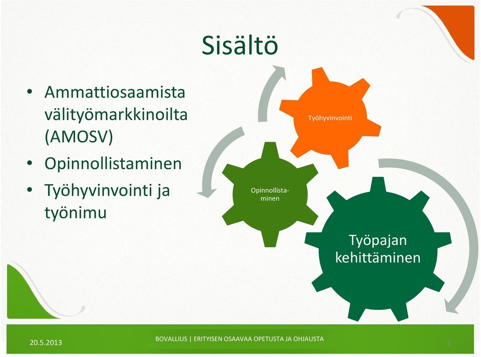 Opinnollistaminen Työhyvinvointi ja