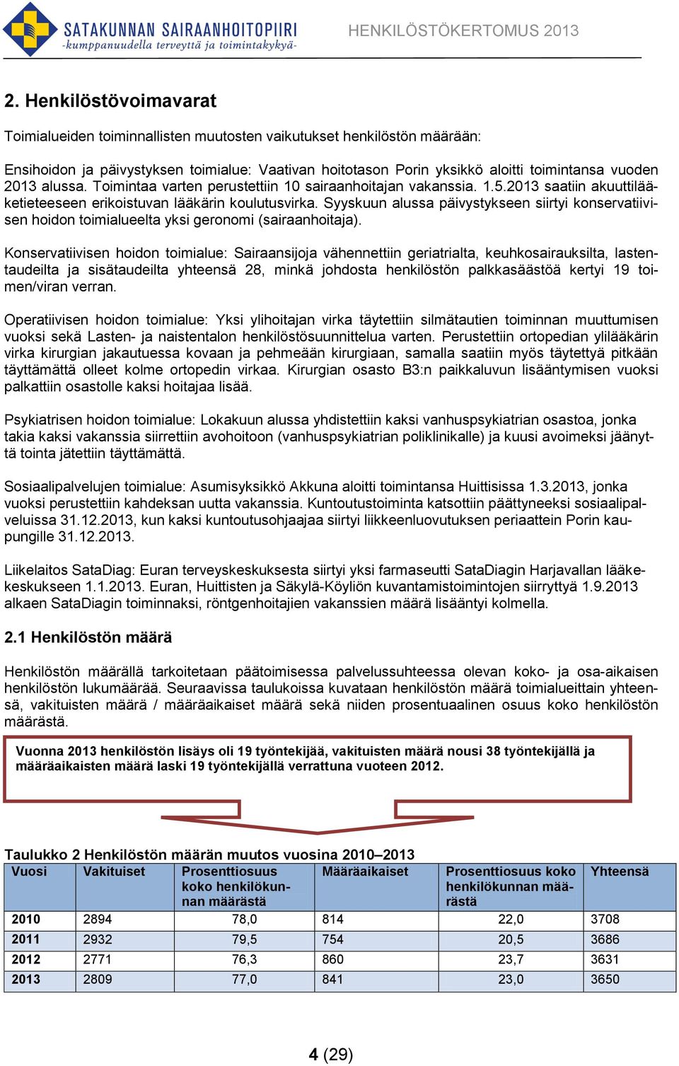 Syyskuun alussa päivystykseen siirtyi konservatiivisen hoidon toimialueelta yksi geronomi (sairaanhoitaja).