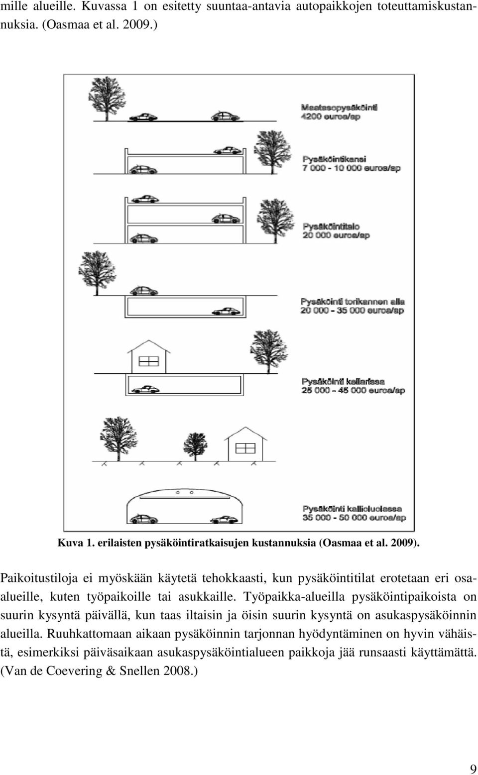 Paikoitustiloja ei myöskään käytetä tehokkaasti, kun pysäköintitilat erotetaan eri osaalueille, kuten työpaikoille tai asukkaille.