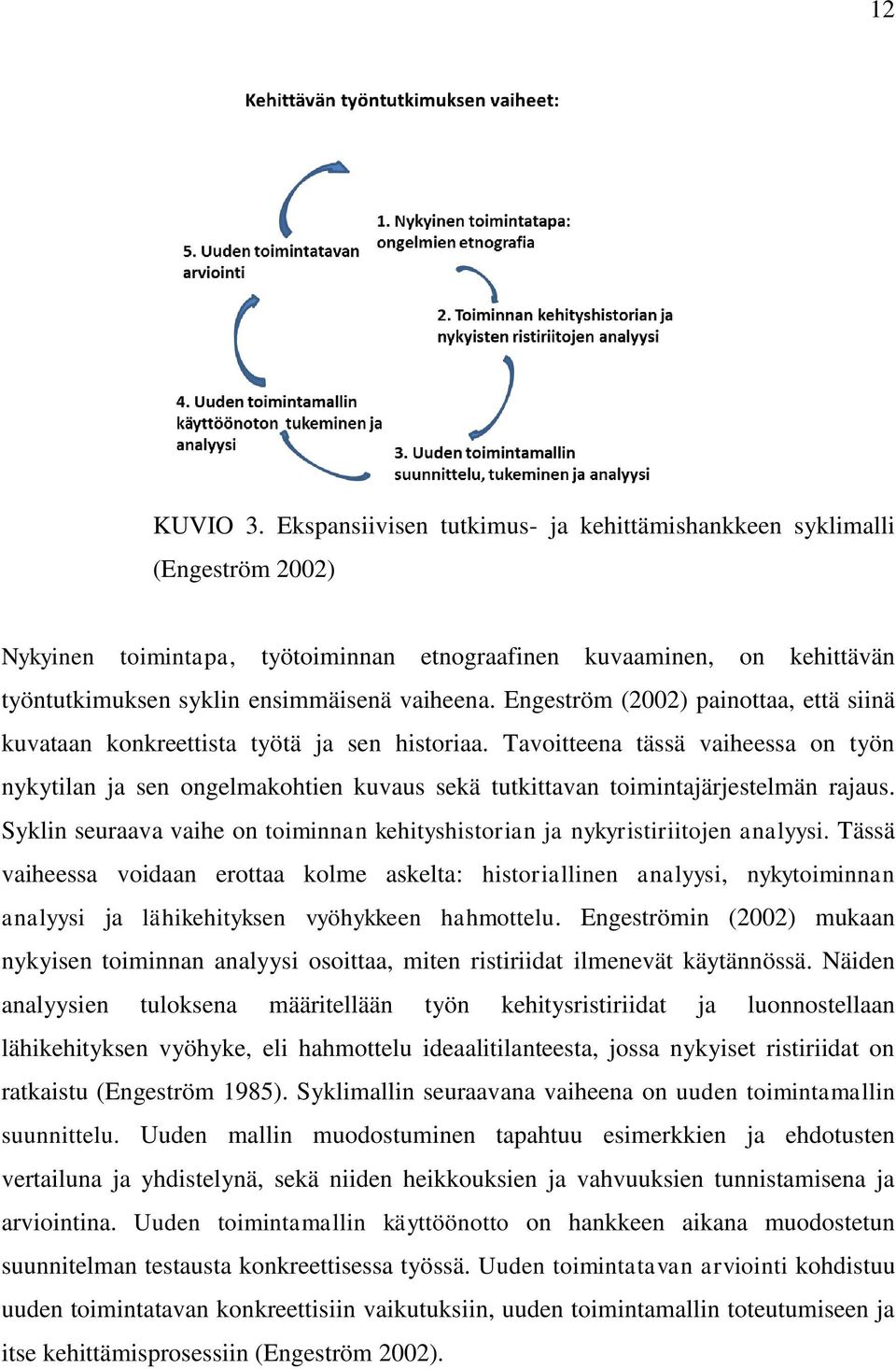 Engeström (2002) painottaa, että siinä kuvataan konkreettista työtä ja sen historiaa.