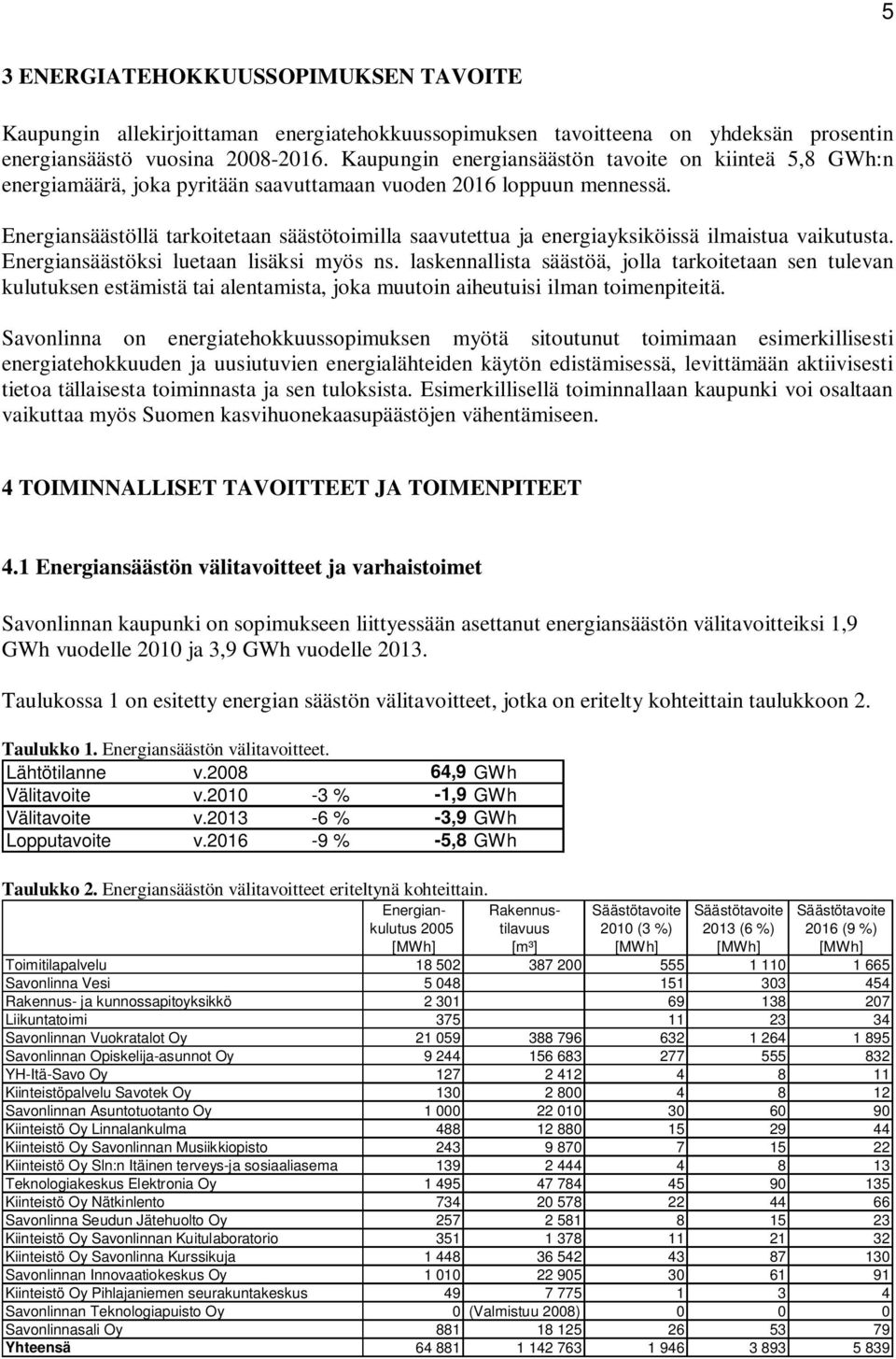 Energiansäästöllä tarkoitetaan säästötoimilla saavutettua ja energiayksiköissä ilmaistua vaikutusta. Energiansäästöksi luetaan lisäksi myös ns.