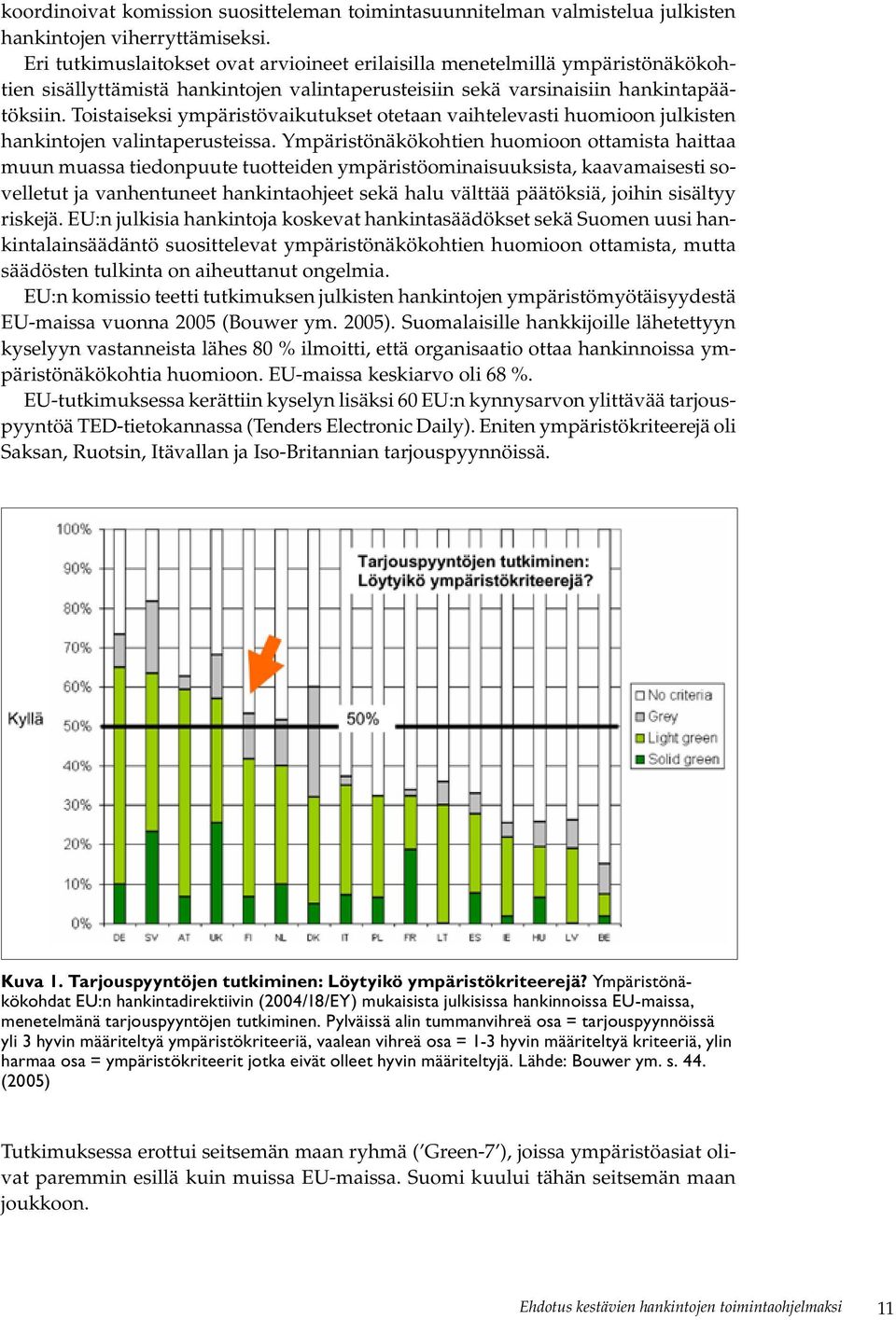 Toistaiseksi ympäristövaikutukset otetaan vaihtelevasti huomioon julkisten hankintojen valintaperusteissa.