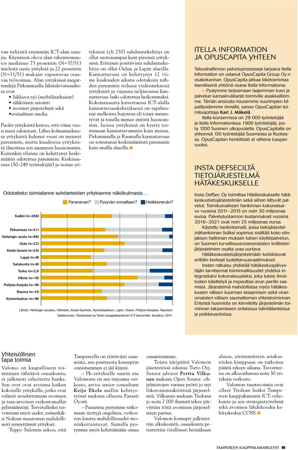 Puolet yrityksistä kertoo, että viime vuosi meni odotetusti. Lähes kolmanneksessa yrityksistä kulunut vuosi on mennyt paremmin, mutta kuudesosa yrityksistä ilmoittaa sen menneen huonommin.