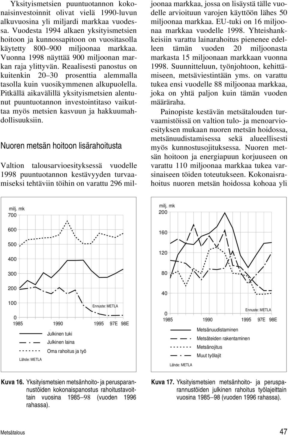 Reaalisesti panostus on kuitenkin 20 30 prosenttia alemmalla tasolla kuin vuosikymmenen alkupuolella.