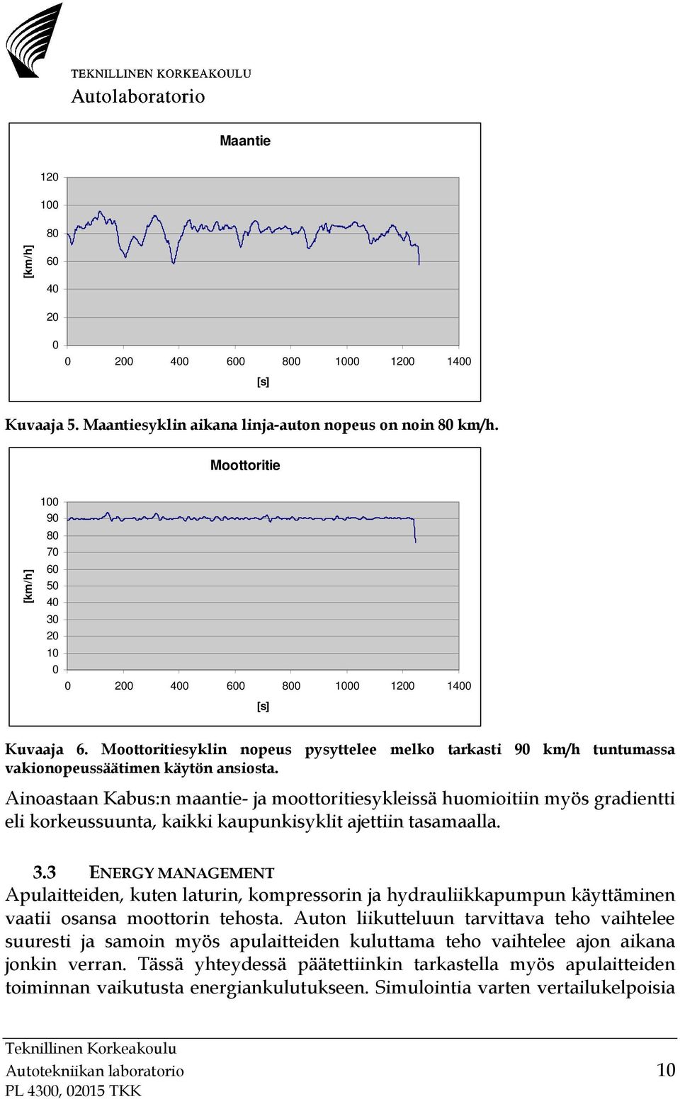 Moottoritiesyklin nopeus pysyttelee melko tarkasti 90 km/h tuntumassa vakionopeussäätimen käytön ansiosta.