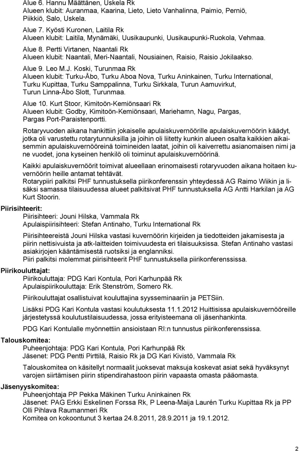 Pertti Virtanen, Naantali Rk Alueen klubit: Naantali, Meri-Naantali, Nousiainen, Raisio, Raisio Jo