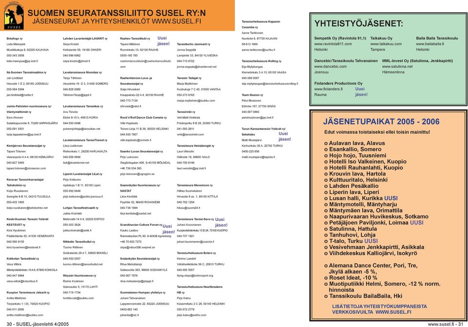 fi Kemijärven Seuratanssijat ry Tapani Tolonen Vaaranpolvi 4 A 4, 98100 KEMIJÄRVI 040-827 5945 tapani.tolonen@storaenso.