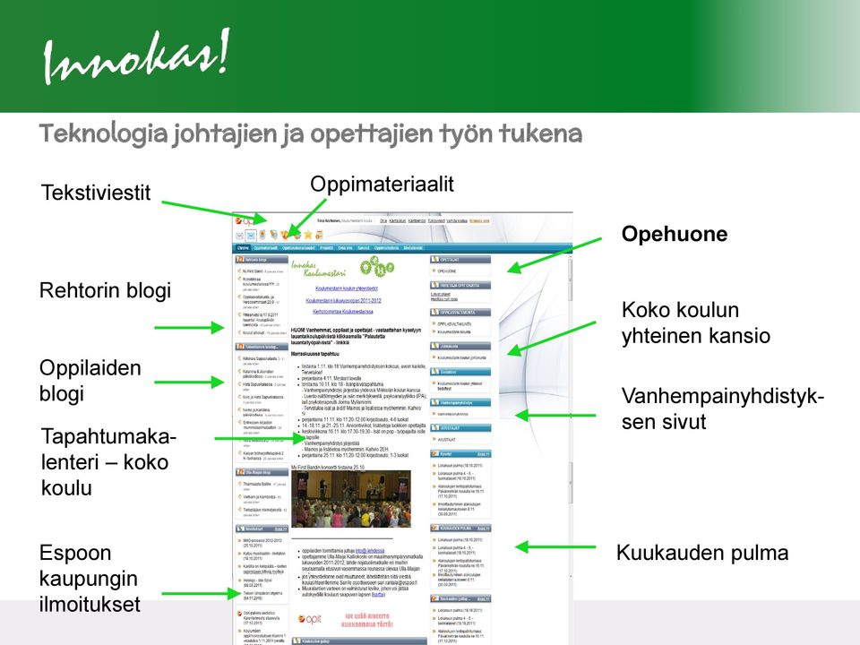 Tapahtumakalenteri koko koulu Koko koulun yhteinen kansio