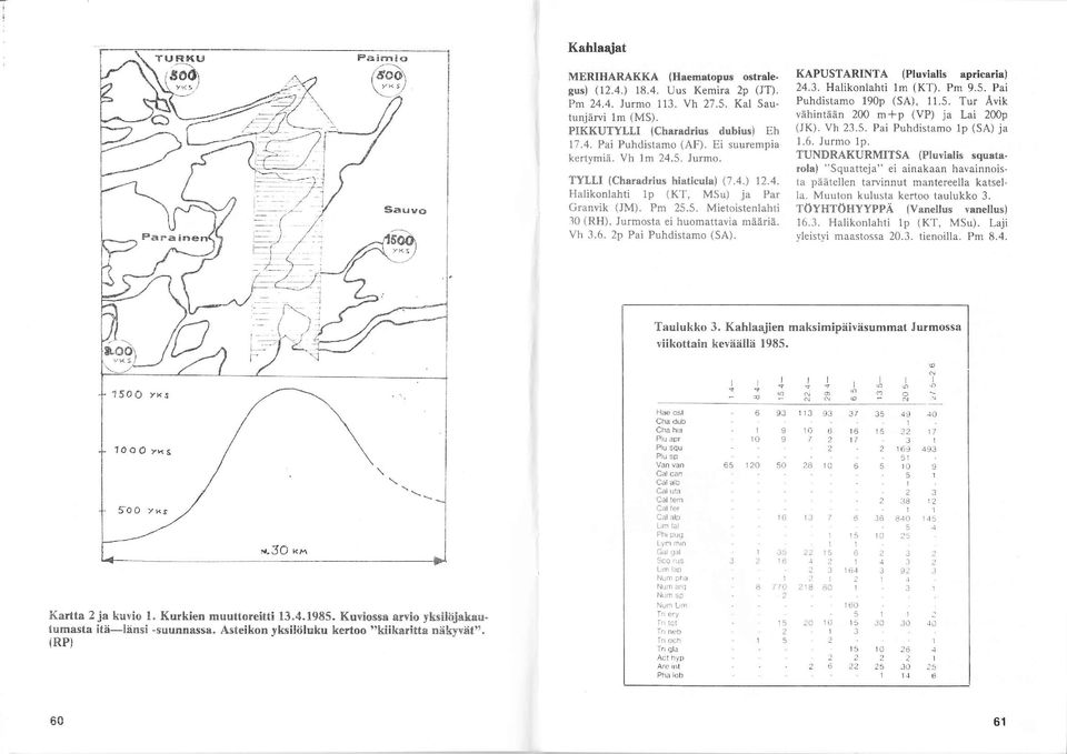 KAPUSTARINTA (Pluvtallr aprlcarla).. Halikonlahti m (KT). Pm 9.. Pai Puhdistamo 90p (SA),.. Tur Åvik vähintåän 00 m+p (VP) ja Lai 0Op (JK). Vh.. Pai Puhdistamo p (SA) ja.. Jurmo p.