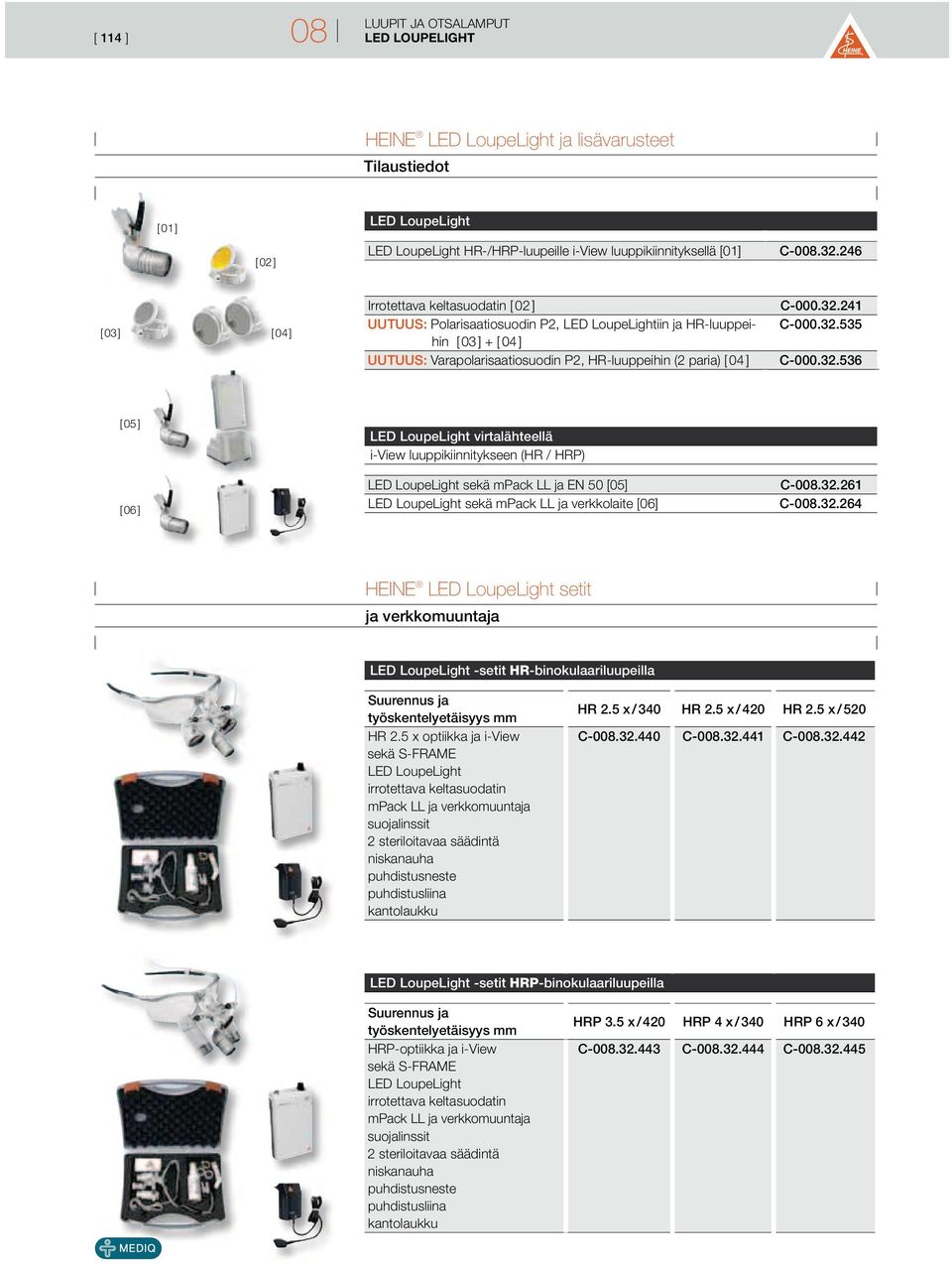 C-000.32.241 C-000.32.535 C-000.32.536 [ 05 ] [ 06 ] LED LoupeLight virtalähteellä i-view luuppikiinnitykseen (HR / HRP) LED LoupeLight sekä mpack LL ja EN 50 [05] LED LoupeLight sekä mpack LL ja verkkolaite [06] C-008.