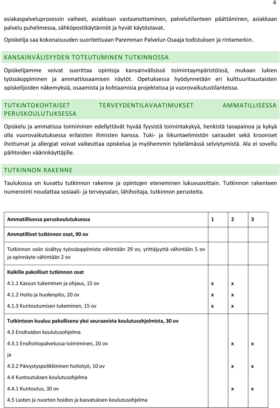 KANSAINVÄLISYYDEN TOTEUTUMINEN TUTKINNOSSA Opiskelijamme voivat suorittaa opintoja kansainvälisissä toimintaympäristöissä, mukaan lukien työssäoppiminen ja ammattiosaamisen näytöt.