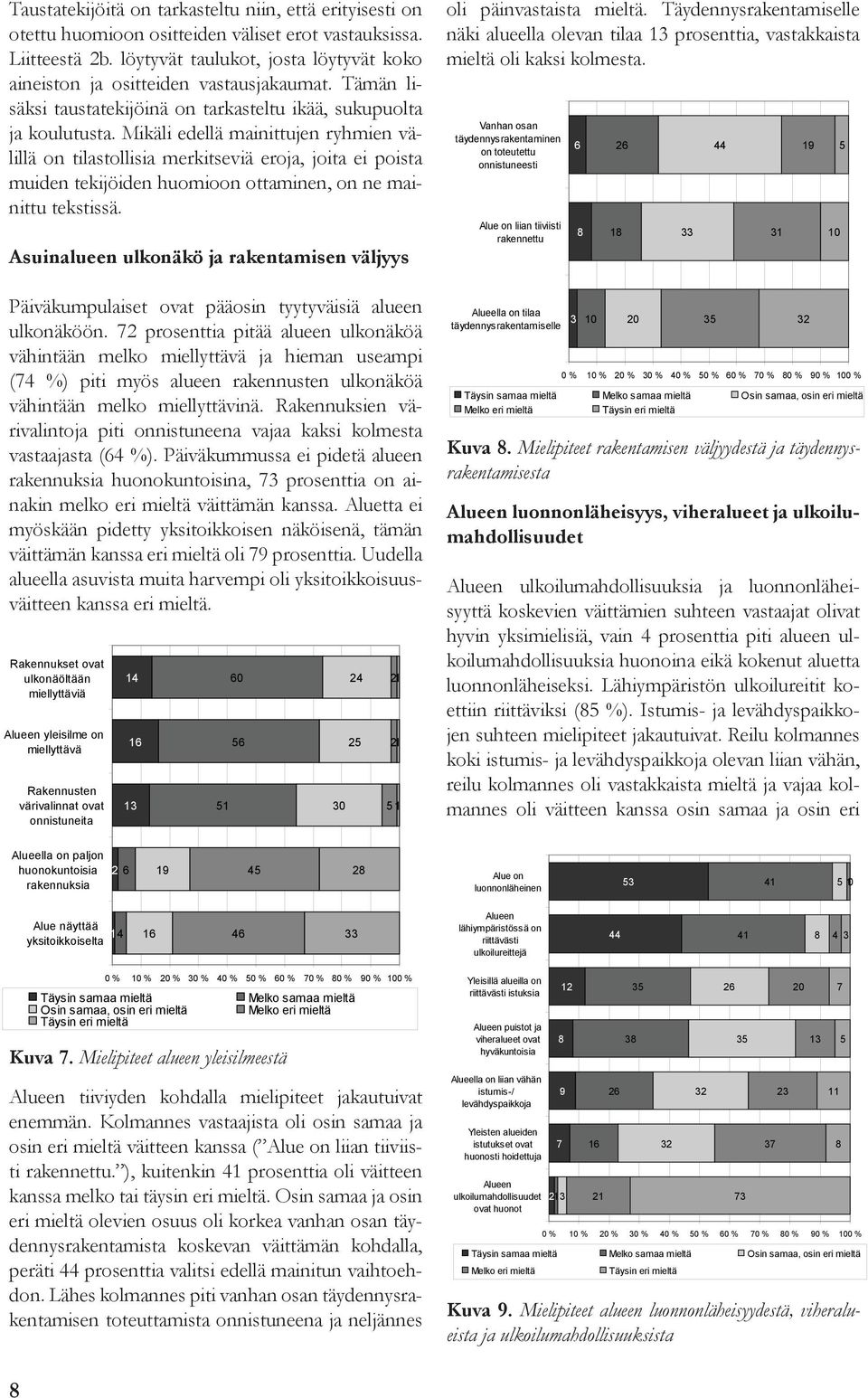 Mikäli edellä mainittujen ryhmien välillä on tilastollisia merkitseviä eroja, joita ei poista muiden tekijöiden huomioon ottaminen, on ne mainittu tekstissä.