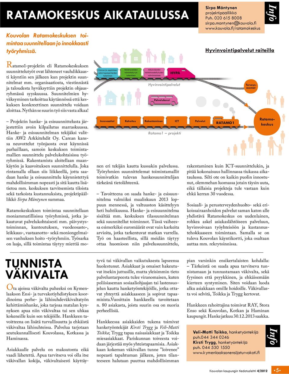 organisaatiosta, viestinnästä ja taloudesta hyväksyttiin projektin ohjausryhmässä syyskuussa.