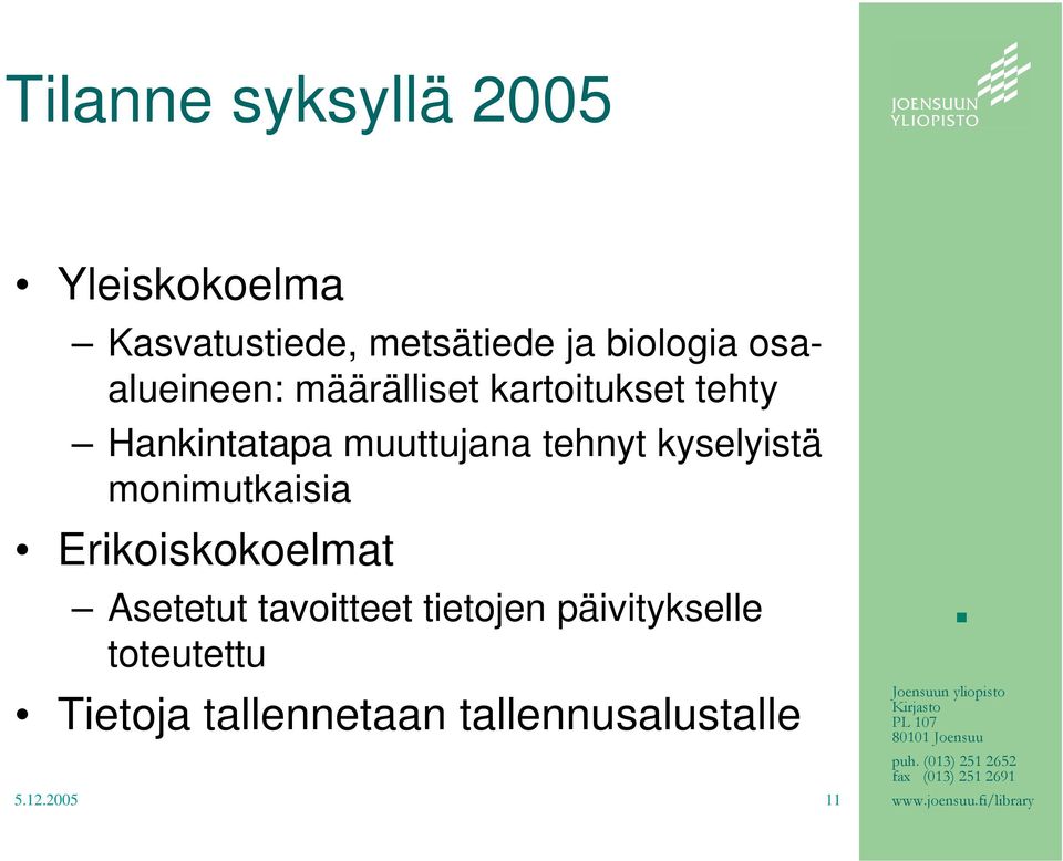 tehnyt kyselyistä monimutkaisia Erikoiskokoelmat Asetetut tavoitteet