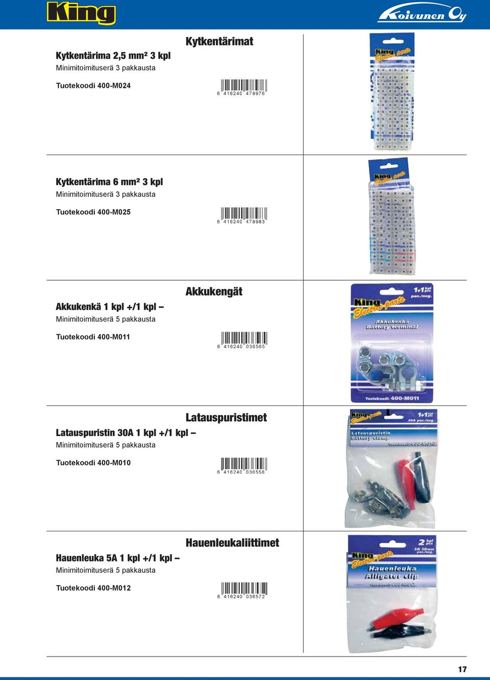 +/1 kpl Akkukengät Tuotekoodi 400-M011 Latauspuristimet Latauspuristin 30A 1 kpl +/1 kpl