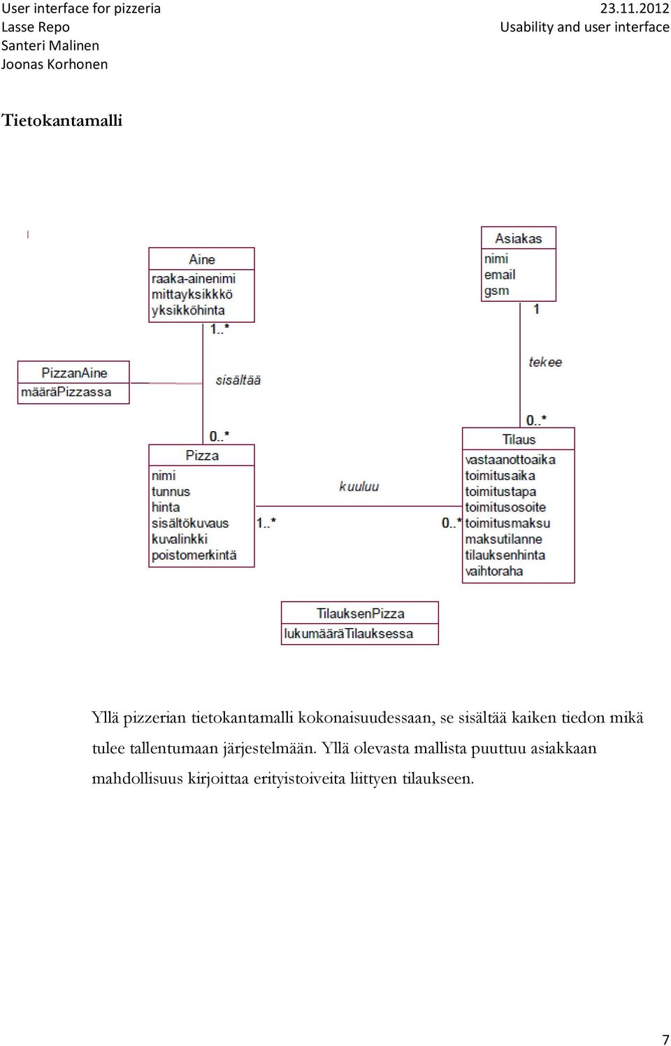 tallentumaan järjestelmään.