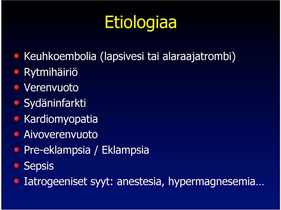 Sydäninfarkti Kardiomyopatia Aivoverenvuoto