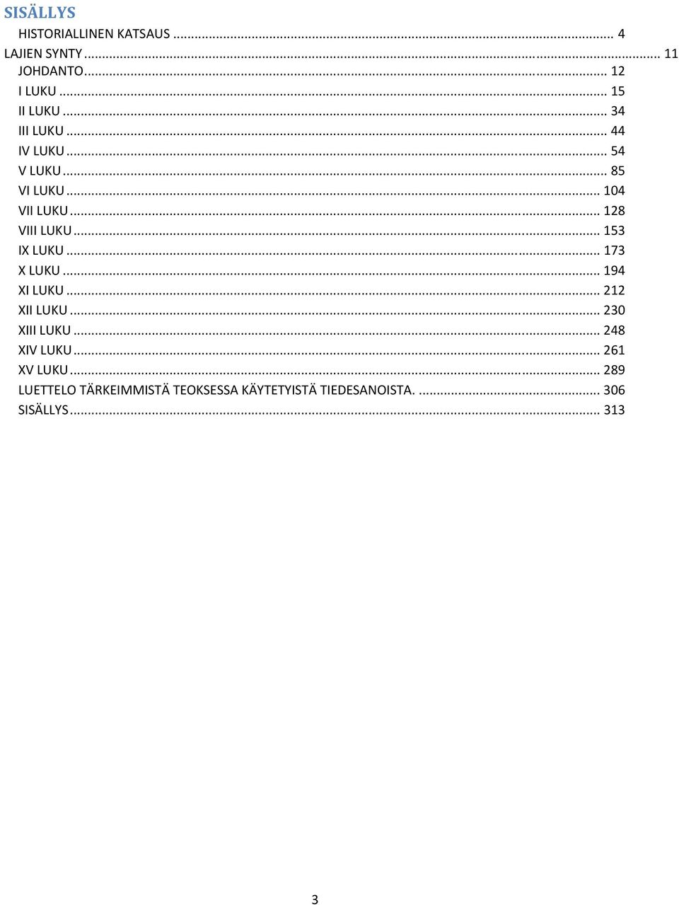 .. 153 IX LUKU... 173 X LUKU... 194 XI LUKU... 212 XII LUKU... 230 XIII LUKU... 248 XIV LUKU.