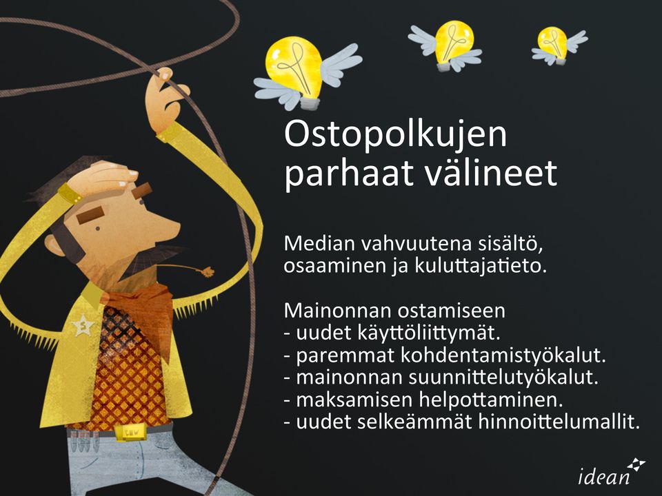 Mainonnan ostamiseen - uudet käyjöliijymät.