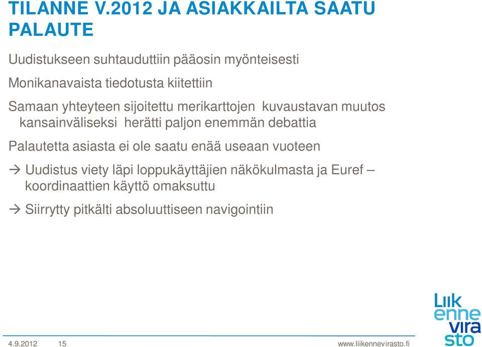 kiitettiin Samaan yhteyteen sijoitettu merikarttojen kuvaustavan muutos kansainväliseksi herätti paljon