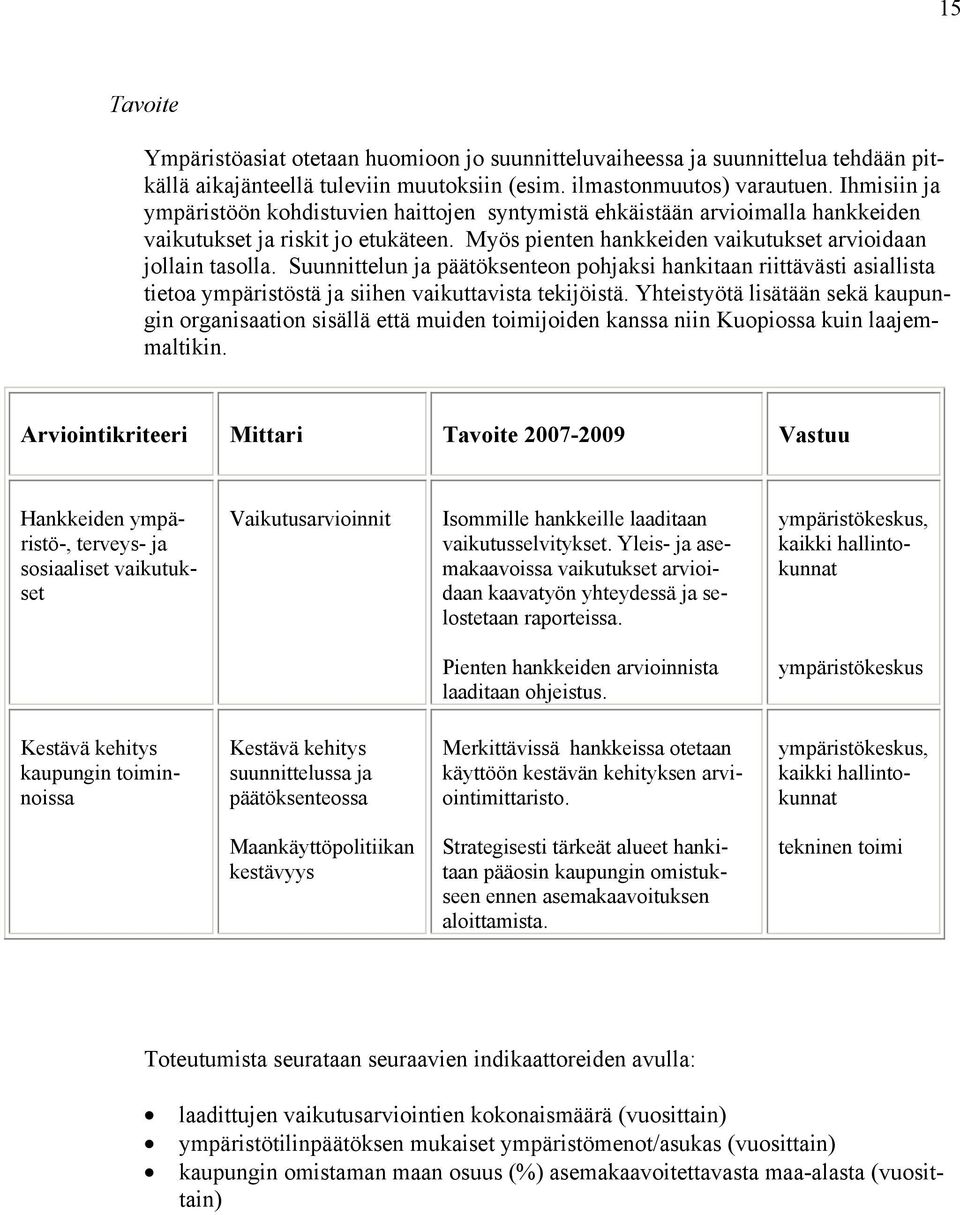 Suunnittelun ja päätöksenteon pohjaksi hankitaan riittävästi asiallista tietoa ympäristöstä ja siihen vaikuttavista tekijöistä.