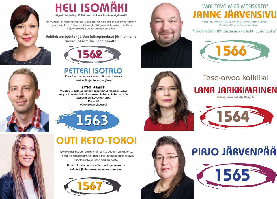 1562 PETTERI ISOTALO 31v luottamusmies nuorivaliokuntalainen Pamina003 johtokunnan jäsen PETTERI PAMIIN!