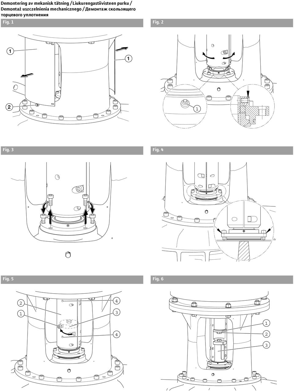 mechanicznego / Демонтаж скользящего торцевого