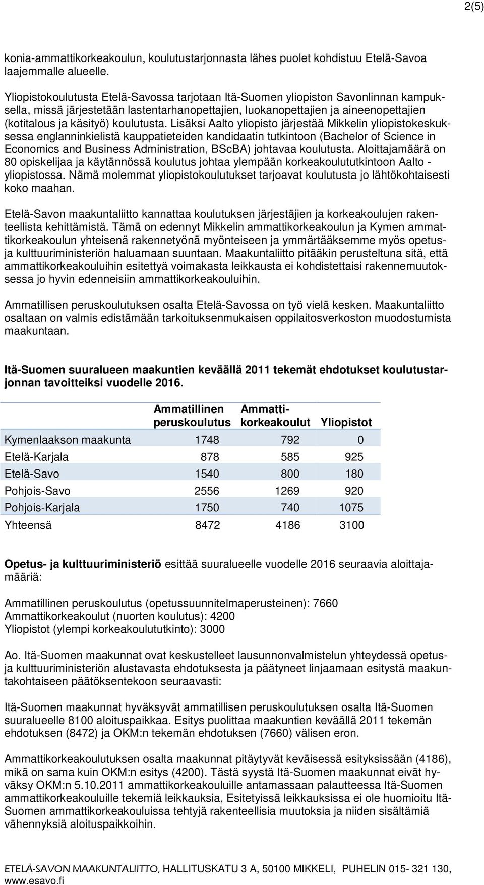 koulutusta.